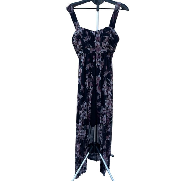 NWT Connected Apparel Floral Print High-Low Maxi Dress Size 12 - Picture 1 of 12